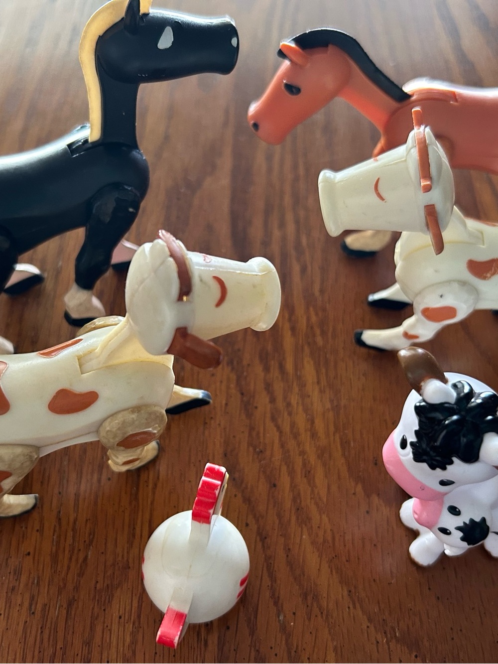Fisher Price Little People Farm Animals 6 piece Lot Horses Chick Sheep